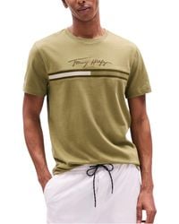 Tommy Hilfiger - T Shirts Signature Tonal Flag Logo Summer Cotton Tino Tee - Lyst