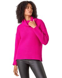 Roman - Textured Cowl Neck Jumper - Lyst
