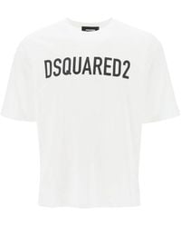 DSquared² - Loose Fit Brand Logo T-Shirt Cotton - Lyst