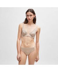 BOSS - Monogram Lace Triangle Bra - Lyst