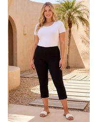 Roman Curve - Cropped Elastic Waist Stretch Trouser - Lyst