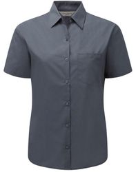 Russell - Collection Ladies/ Short Sleeve Poly-Cotton Easy Care Poplin Shirt (Convoy) - Lyst