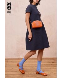 Orla Kiely - Leather Crossbody Bag With Adjustable Strap And Stitch Detail - Lyst