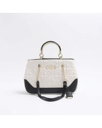 River Island - Tote Bag Quilted Chain Strap Pu - Lyst