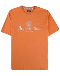 Aquascutum - Active Big Logo T-Shirt Cotton - Lyst