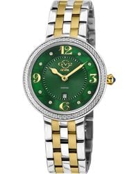 Gv2 - Verona 316L Stainless Steel Case, Mop Dial, Two Toned Ipyg Bracelet - Lyst