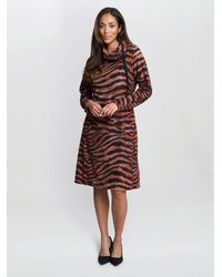 Gina Bacconi - Aisling Animal Print Dress - Lyst