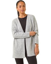 Roman - Petie Contrast Cable Knit Cardigan - Lyst