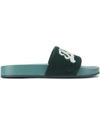 Kurt Geiger - Suede Script Slide Sandals - Lyst