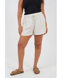 Brave Soul - Curve Stripe Elasticated Waist Shorts - Lyst