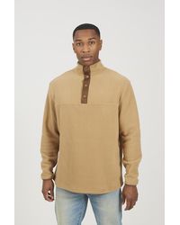 Brave Soul - Contrast Quarter Zip Fleece - Lyst