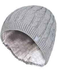Heat Holders - Ribbed Cable Knit Fleece Lined Thermal Knitted Beanie Hat - Lyst
