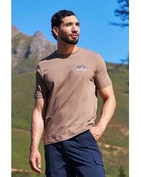 Mountain Warehouse - Peak Graphic T-Shirt Sun Protection Breathable Casual Tee Cotton - Lyst