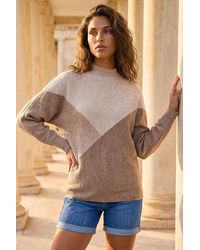 Roman - Colour Block Soft Knit Jumper - Lyst