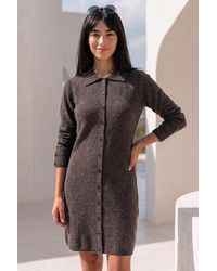 Roman - Petite Collared Knit Shift Dress - Lyst