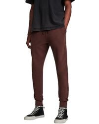 AllSaints - Raven Slim Fit Sweatpants Fleece Bottoms Casual Cuffed Cotton - Lyst