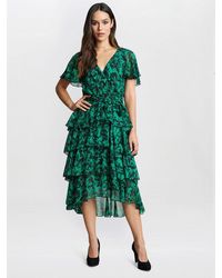Gina Bacconi - Lottie Elastic Waist Tiered Dress - Lyst