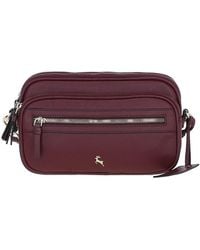 Ashwood Leather - 'Sogno Di Cuoio' Compact Twin Zip Crossbody Bag - Lyst