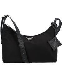 MCM - Aren Hobo Bag Small Van Gerecycled Nylon En Leer Met Monogramprint - Lyst