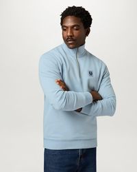 Belstaff - Logo Quarter Zip Sweatshirt - Lyst