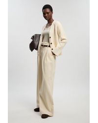 Karen Millen - Petite Cotton Knitted Button Cardigan - Lyst