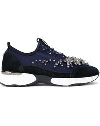 Carvela Kurt Geiger - Suede Fabric Tempo Jewel Sneakers - Lyst