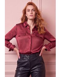 Roman - Satin Long Sleeve Shirt - Lyst