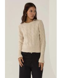 Hiccup - Hair Braid Pattern Crew Neck Sweater - Lyst