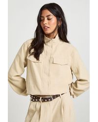 Boohoo - Peached Funnel Neck Tracksuit Top - Lyst