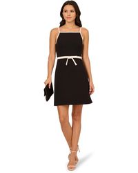 Adrianna Papell - Bow Crepe Short Dress - Lyst