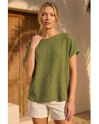 Roman - Textured Stretch Tunic Top - Lyst