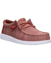 HEYDUDE - Wally Stretch Sox Burnt/Multi Loafers - Lyst