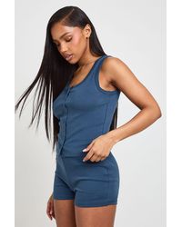 Boohoo - Button Through Vest Top - Lyst