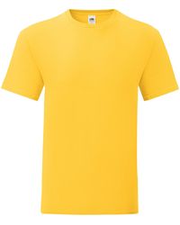 Fruit Of The Loom - Iconic Premium Ringspun Cotton T-Shirt (Sunflower) - Lyst