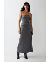 Warehouse - Premium Tailored Bustier Midaxi Dress - Lyst