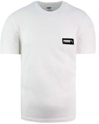 PUMA - Relaxed Fit Logo Tee Short Sleeve Crew Neck T-Shirt 582687 02 Cotton - Lyst