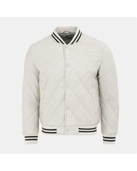 Firetrap - Solid Patterned Snap Button Ribbed Cuff Bomber Jacket - Lyst