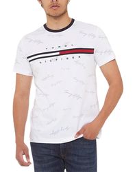 Tommy Hilfiger - T Shirt Signature Flag Striped Tee - Lyst