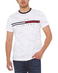 Tommy Hilfiger - T Shirt Signature Flag Striped Tee - Lyst