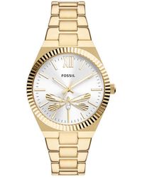 Fossil - Scarlette Dames Horloge Goudkleurig Es5262 - Lyst
