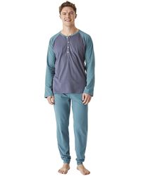 J&j Brothers - Jjb12 Long Sleeve Round Neck Cotton Pajamas - Lyst
