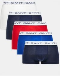 GANT - 5 Pack Trunks With Logo Waistband - Lyst