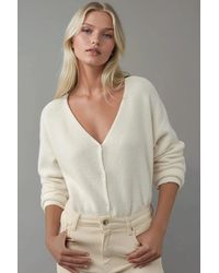 Hiccup - Ultra Soft V-Neck Buttoned Dual-Use Cardigan - Lyst