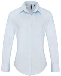 PREMIER - Ladies Supreme Poplin Long-Sleeved Formal Shirt (Light) - Lyst