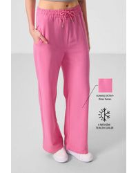 TOMMY LIFE - Mid Waist Palazzo Pants With Drawstring - Lyst