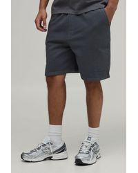 BoohooMAN - Regular Fit Washed Embroidered Shorts - Lyst