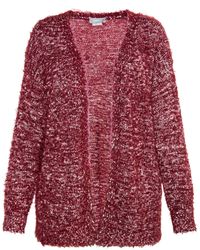 Usha - Gebreid Vest Donkerrood - Lyst