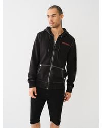 TRUE RELIGION - Big T Overt Painted Horseshoe Zip Up - Lyst