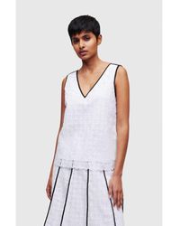 Karl Lagerfeld - Kl Embroidered Lace Top Sleeveless - Lyst