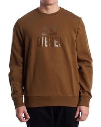 DIESEL - Cotton Crew Neck Sweatshirt A09755_Riajh - Lyst